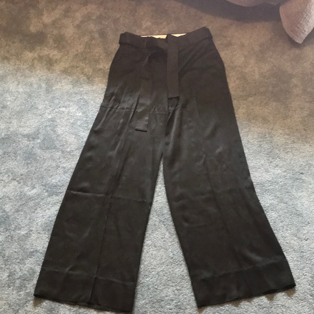 J. Crew Collection Wide Leg Satin Pants